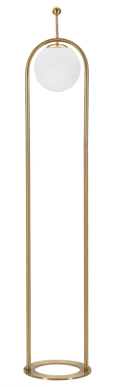Lampadar Glamy Arc , Mauro Ferretti, Ø28 x 168 cm, 1 x E27, 40W, fier/sticla, auriu/alb - imagine 7